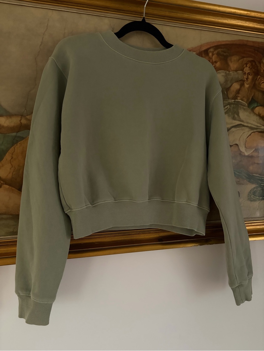 TNA Light Sage Pullover Crewneck